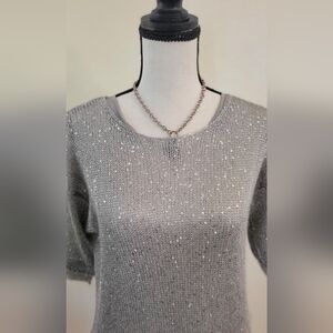 Glitter tunic open back Stefanel size M Perfect For NEW YEAR PARTY!